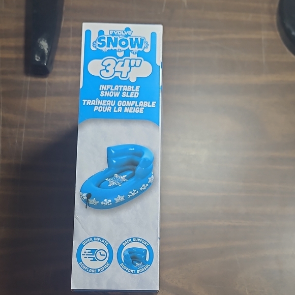 REVOLVE Blue Inflatable Snow Sled - Picture 2 of 4